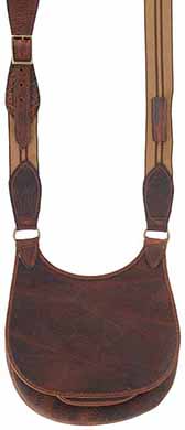 Hunting Pouch, 
elk tanned leather, 11" by 10", plain front flap